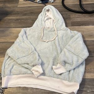 light blue fuzzie hoodie
